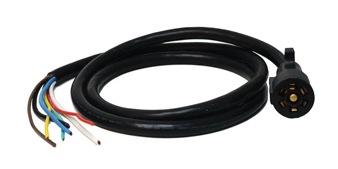 A10-7W6 – VALTERRA LLC Trailer Wiring Connector, Trailer Side 7-Way 6 Foot Lead Wire Length
